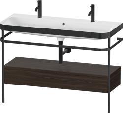 Duravit Happy D.2 metal konsollu ve çekmeceli c-bonded set 1175 mm Fırçalanmış Ceviz HP4764O69690000