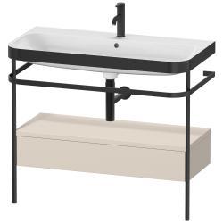 Duravit Happy D.2 metal konsollu ve çekmeceli c-bonded set 975 mm Taupe Süper Mat HP4743O8383