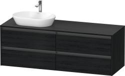 Duravit Ketho.2 Asma dolap ünitesi 1600 mm Siyah Meşe K24899L16160000