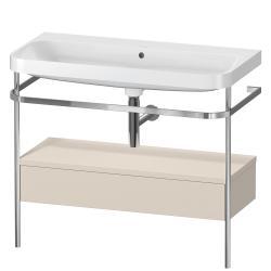 Duravit Happy D.2 metal konsollu ve çekmeceli c-shaped Set 975 mm Taupe Süper Mat HP4843N8383