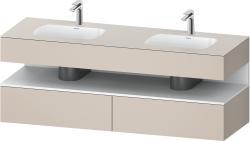 Duravit Studio F. A. Porsche Collection Ankastre lavabo tezgahlı dolap ünitesi ile birlikte 1600 mm Taupe Dekoru QA4797018910000