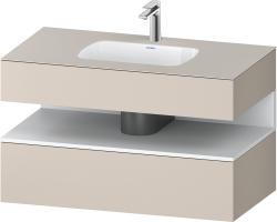Duravit Studio F. A. Porsche Collection Ankastre lavabo tezgahlı dolap ünitesi ile birlikte 1000 mm Taupe Dekoru QA4786018910010
