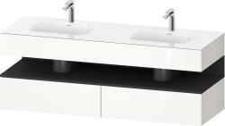 Duravit Studio F. A. Porsche Collection Ankastre lavabo tezgahlı dolap ünitesi ile birlikte 1600 mm Beyaz (parlak) QA4797080220010