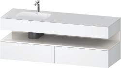 Duravit Studio F. A. Porsche Collection Ankastre lavabo tezgahlı dolap ünitesi ile birlikte 1600 mm Beyaz Mat QA4795022180000