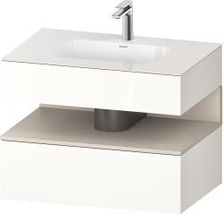 Duravit Studio F. A. Porsche Collection Ankastre lavabo tezgahlı dolap ünitesi ile birlikte 800 mm Beyaz (parlak) QA4785091220010