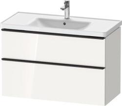 Duravit D-Neo Asma dolap ünitesi Beyaz (parlak) Beyaz Parlak Dekor, Kulp Elmas siyah DE43560BD220000