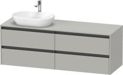Duravit Ketho.2 Asma dolap ünitesi 1600 mm Beton Gri Mat Dekor K24899L07070000
