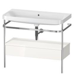 Duravit Happy D.2 metal konsollu ve çekmeceli c-shaped Set 975 mm Beyaz (parlak) HP4843N2222