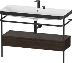 Duravit Happy D.2 metal konsollu ve çekmeceli c-bonded set 1175 mm Fırçalanmış Ceviz HP4744E69690000