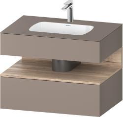 Duravit Studio F. A. Porsche Collection Ankastre lavabo tezgahlı dolap ünitesi ile birlikte 800 mm Bazalt Mat QA4785055430010