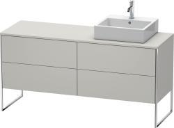 Duravit XSquare Yerden dolap ünitesi için tezgah 1600 mm Beton Gri Mat Dekor XS4924R0707