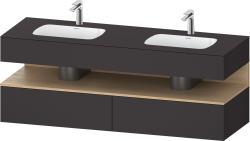 Duravit Studio F. A. Porsche Collection Ankastre lavabo tezgahlı dolap ünitesi ile birlikte 1600 mm Grafit Süper Mat QA4797030800000