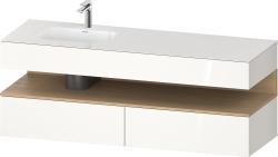 Duravit Studio F. A. Porsche Collection Ankastre lavabo tezgahlı dolap ünitesi ile birlikte 1600 mm Beyaz (parlak) QA4795030220010