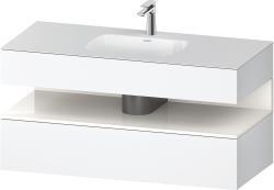 Duravit Studio F. A. Porsche Collection Ankastre lavabo tezgahlı dolap ünitesi ile birlikte 1200 mm Beyaz Mat QA4787022180000