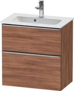 Duravit D-Neo Asma dolap ünitesi Doğal Ceviz ağacı Mat Dekor, Kulp Paslanmaz çelik DE4368070790000