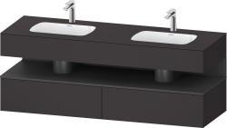 Duravit Studio F. A. Porsche Collection Ankastre lavabo tezgahlı dolap ünitesi ile birlikte 1600 mm Grafit Süper Mat QA4797049800000