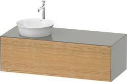 Duravit White Tulip Asma dolap ünitesi Doğal Meşe masif Ön yüzey: Masif Doğal Meşe Mat, Masif ağaç, Gövde: Gri (Taş) İpeksi mat, Boya, Tezgah: Gri (Taş) İpeksi mat, Boya, İç WT4977LH5920010