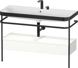 Duravit Happy D.2 metal konsollu ve çekmeceli c-bonded set 1175 mm Beyaz Süper Mat HP4744E84840000