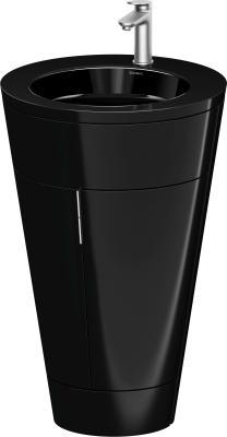 Duravit Starck 1 c-bonded yerden dolap 560 mm Parlak Siyah S19515O70400010