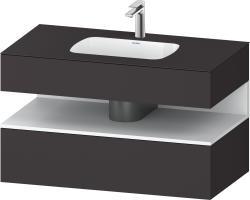 Duravit Studio F. A. Porsche Collection Ankastre lavabo tezgahlı dolap ünitesi ile birlikte 1000 mm Grafit Süper Mat QA4786018800000