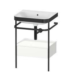 Duravit Happy D.2 metal konsollu ve çekmeceli c-bonded set 575 mm Beyaz Süper Mat HP4740N8484