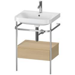 Duravit Happy D.2 metal konsollu ve çekmeceli c-shaped Set 575 mm Akdeniz Meşesi Gerçek ahşap kaplama HP4840O7171