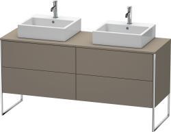 Duravit XSquare Yerden dolap ünitesi için tezgah 1600 mm Flanel Gri Saten Mat Lake XS4927B9090