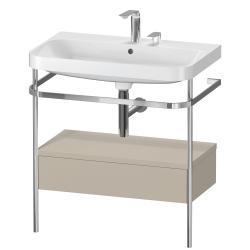 Duravit Happy D.2 metal konsollu ve çekmeceli c-shaped Set 775 mm Taupe Saten Mat Lake HP4842E6060