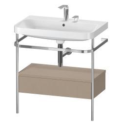 Duravit Happy D.2 metal konsollu ve çekmeceli c-shaped Set 775 mm Keten Dekor HP4842E7575