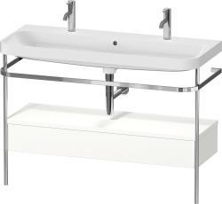 Duravit Happy D.2 metal konsollu ve çekmeceli c-shaped Set 1175 mm Beyaz Süper Mat HP4854O84840000
