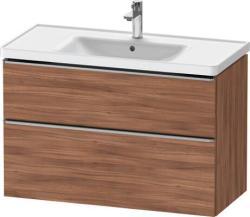 Duravit D-Neo Asma dolap ünitesi Doğal Ceviz ağacı Mat Dekor, Kulp Paslanmaz çelik DE4356070790000