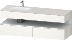 Duravit Studio F. A. Porsche Collection Ankastre lavabo tezgahlı dolap ünitesi ile birlikte 1600 mm Beyaz Süper Mat QA4795018840010