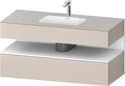 Duravit Studio F. A. Porsche Collection Ankastre lavabo tezgahlı dolap ünitesi ile birlikte 1200 mm Taupe Dekoru QA4787018910010