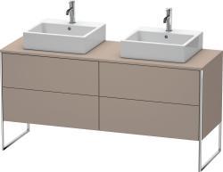 Duravit XSquare Yerden dolap ünitesi için tezgah 1600 mm Bazalt Mat XS4927B4343