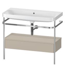 Duravit Happy D.2 metal konsollu ve çekmeceli c-shaped Set 975 mm Taupe Saten Mat Lake HP4843N6060