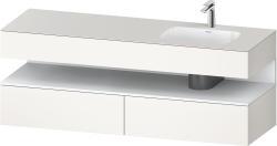 Duravit Studio F. A. Porsche Collection Ankastre lavabo tezgahlı dolap ünitesi ile birlikte 1600 mm Beyaz Süper Mat QA4796018840000