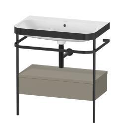 Duravit Happy D.2 metal konsollu ve çekmeceli c-bonded set 775 mm Taş Grisi Saten Mat Lake HP4742N9292
