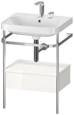 Duravit Happy D.2 metal konsollu ve çekmeceli c-shaped Set 575 mm Beyaz (parlak) HP4840E2222