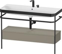 Duravit Happy D.2 metal konsollu ve çekmeceli c-bonded set 1175 mm Taş Grisi Saten Mat Lake HP4744E92920000
