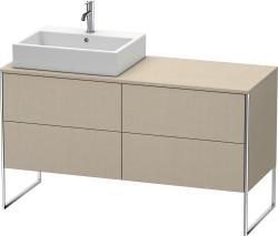 Duravit XSquare Yerden dolap ünitesi için tezgah 1400 mm Keten Dekor XS4923L7575