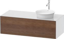 Duravit White Tulip Asma dolap ünitesi Amerikan Ceviz masif Ön yüzey: Amerikan Ceviz Ağacı Mat, Masif ağaç, Gövde: Beyaz Parlak, Boya, Tezgah: Beyaz Parlak, Boya WT4977R7785