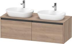 Duravit Ketho.2 Asma dolap ünitesi 1400 mm Marbeled Oak K24888B55550000