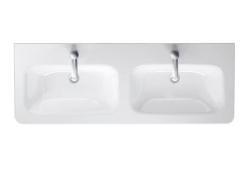 Duravit DuraStyle İkili etajerli lavabo Beyaz (Alpin) Beyaz Parlak, Dikdörtgen, Lavabo sayısı: 2 Orta, Batarya deliği sayısı: 1 Orta