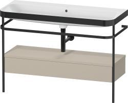 Duravit Happy D.2 metal konsollu ve çekmeceli c-bonded set 1175 mm Taupe Saten Mat Lake HP4744N60600000