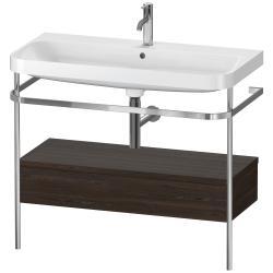 Duravit Happy D.2 metal konsollu ve çekmeceli c-shaped Set 975 mm Fırçalanmış Ceviz HP4843O6969
