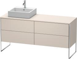 Duravit XSquare Yerden dolap ünitesi için tezgah 1600 mm Taupe Süper Mat XS4924L8383