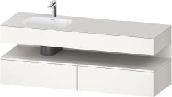 Duravit Studio F. A. Porsche Collection Ankastre lavabo tezgahlı dolap ünitesi ile birlikte 1600 mm Beyaz Süper Mat QA4795084840010