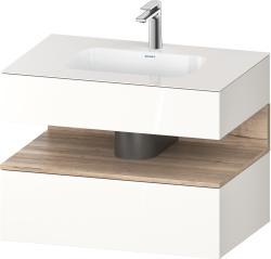 Duravit Studio F. A. Porsche Collection Ankastre lavabo tezgahlı dolap ünitesi ile birlikte 800 mm Beyaz (parlak) QA4785055220000