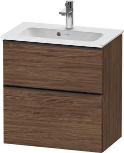 Duravit D-Neo Asma dolap ünitesi Koyu Ceviz Dekor Ceviz ağacı koyu Mat Dekor, Kulp Elmas siyah DE43680BD210000