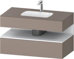 Duravit Studio F. A. Porsche Collection Ankastre lavabo tezgahlı dolap ünitesi ile birlikte 1000 mm Bazalt Mat QA4786018430000
